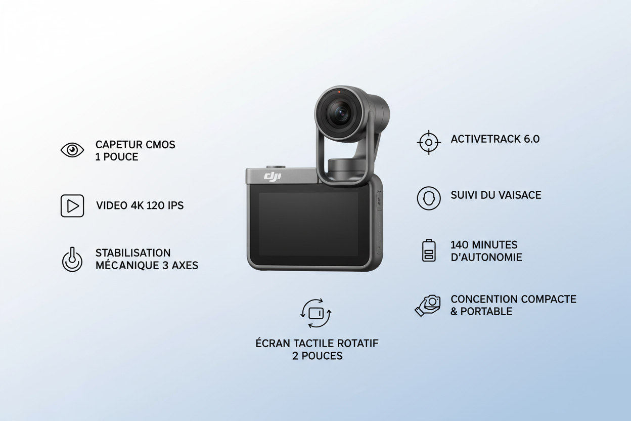 Dji Cosmo pocket 3 les carracteristique