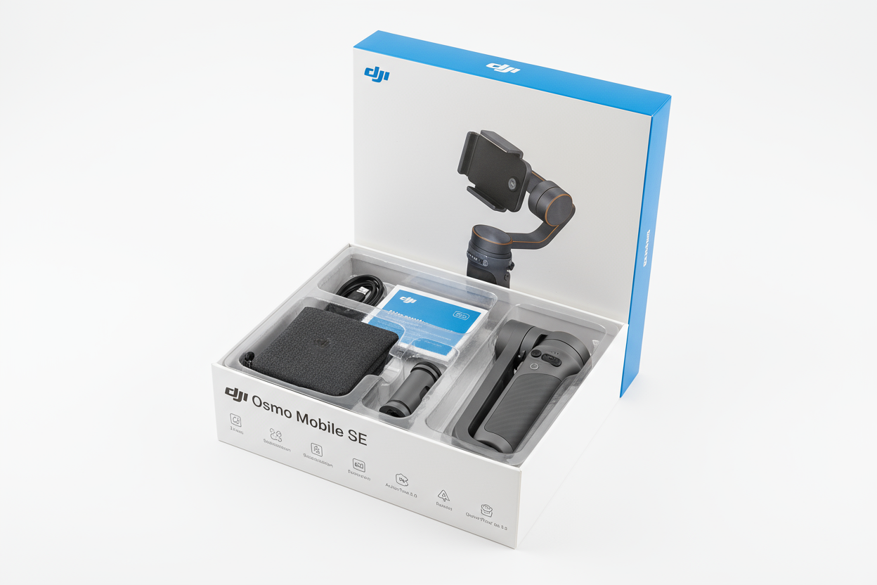 Dji osmo mobile se dans sa boit 