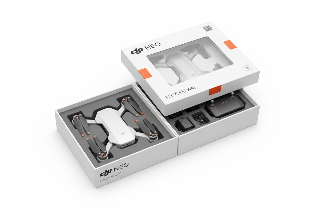 drone Dji Neo dans sa boite