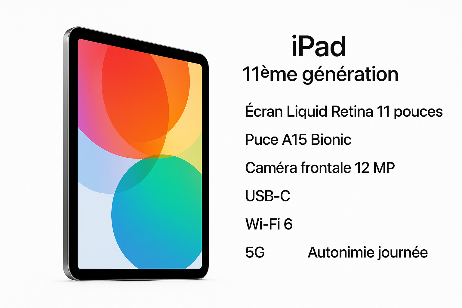 iPad 11eme aération avec ces caractéristique